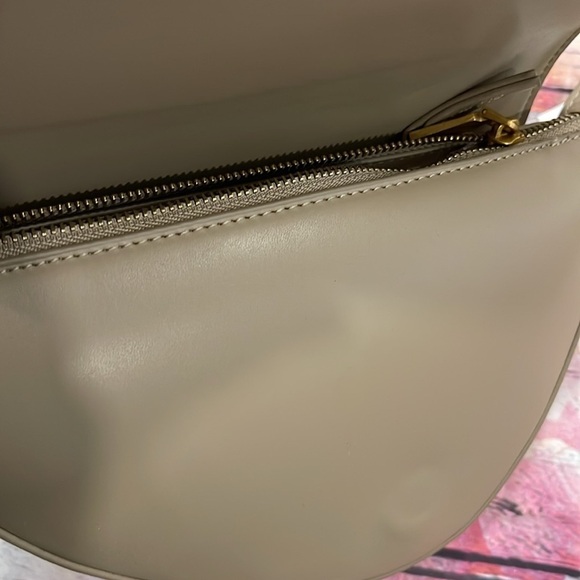 Zara Asymmetric Crossbody Bag Beige NWT - Picture 5 of 12